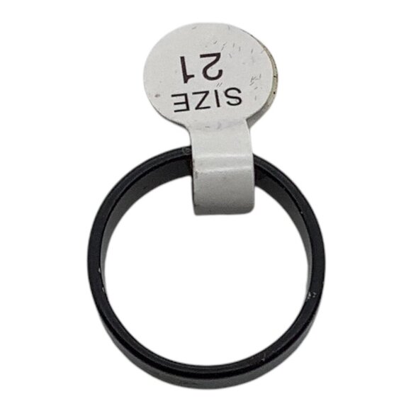 Black Stainless Steel Ring Silver Sunburst Design Unisex Size 10 Band - Picture 4 of 9